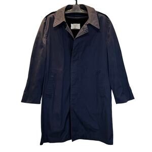 US Air Force Jacket Mens 42R Blue All Weather Trench Coat Center Manufacturing